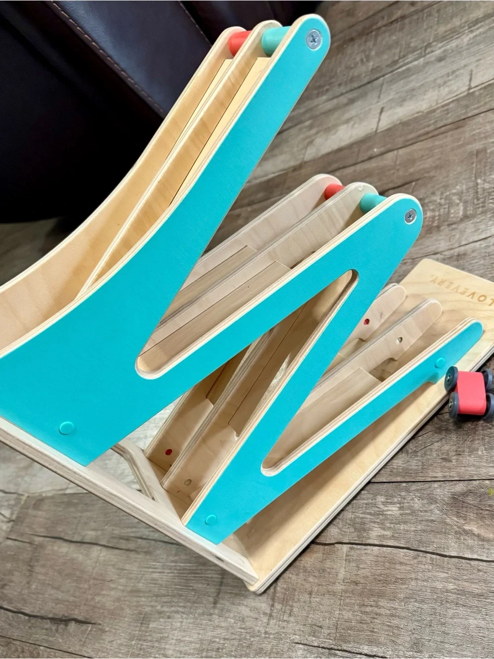 Lovevery Race & Chase Ramp Wooden Car Ramp Toy Montessori Toddler Learning Toy - Picture 1 of 9